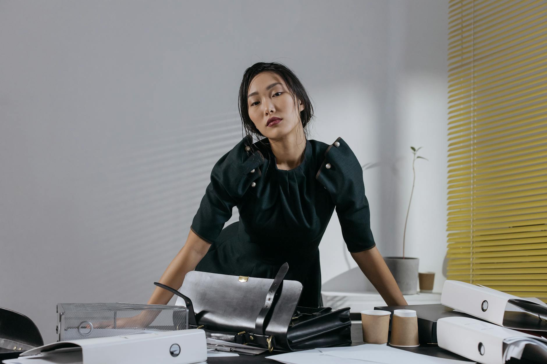 Professional woman in business attire representing modern workplace fashion trends