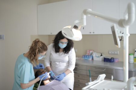 Close-up of dental laser equipment used for precise gum contouring procedures
