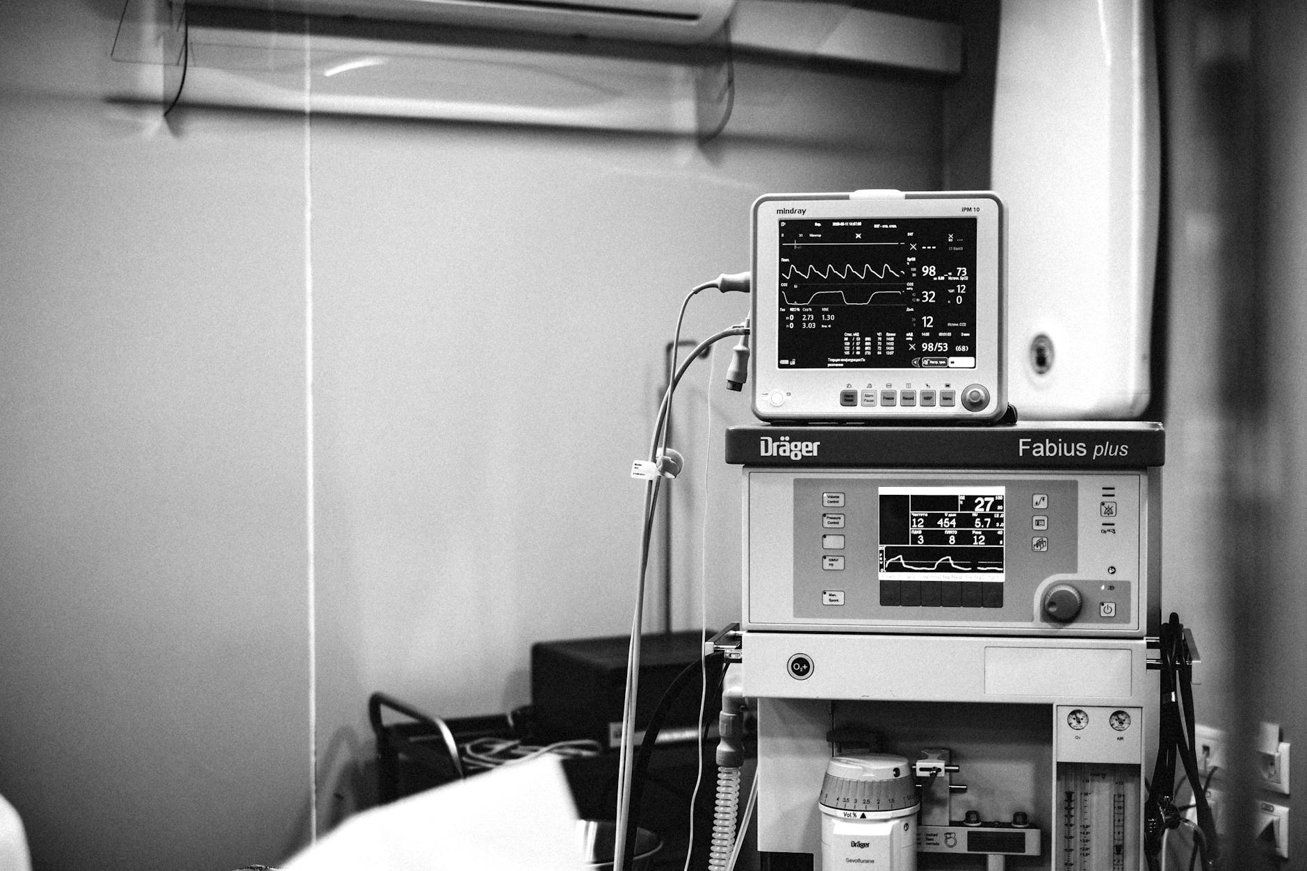 Modern medical equipment in a dermatology clinic treatment room