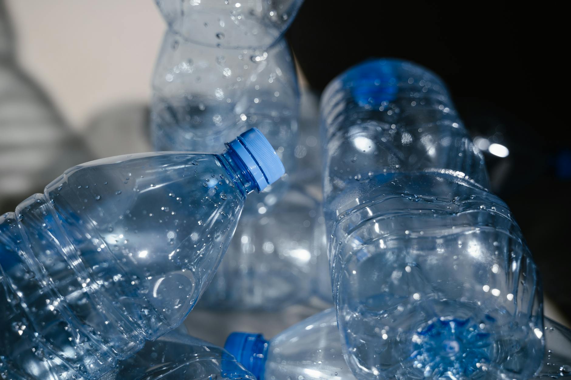 Recycled plastic materials being processed in an environmentally conscious manufacturing facility